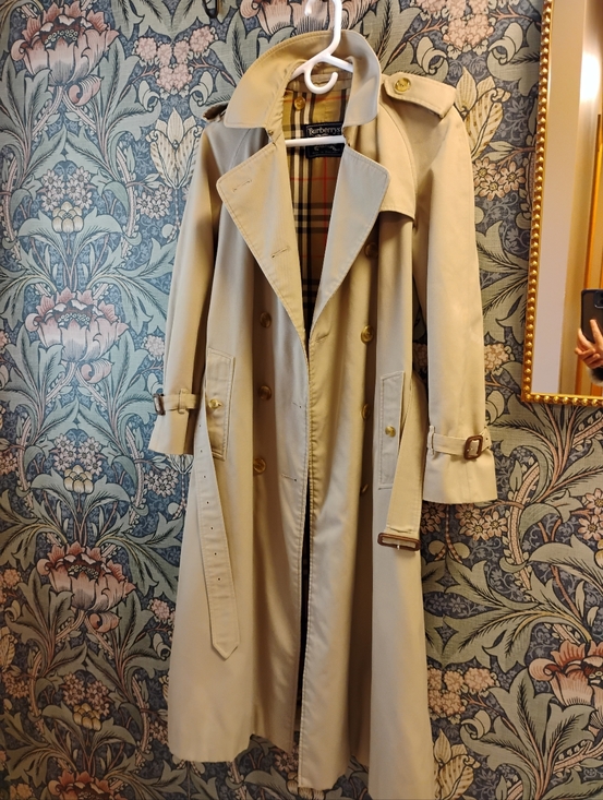 Burberry Jackets & Blazers - Vintage Burberry Beige Trench Coat with Signature Check Lining